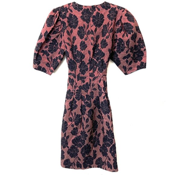 Rebecca Taylor Brocade Bow Belt Dress Size 0 - Picture 3 of 4